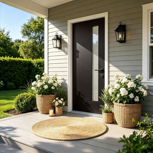 36x80 black fiberglass entry - 36x80,
