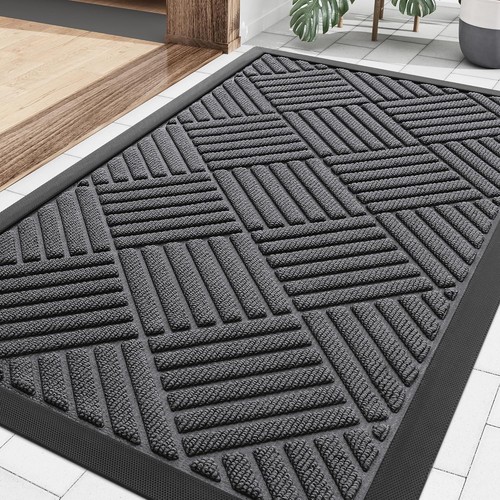 Outdoor front door mat dirt - front,