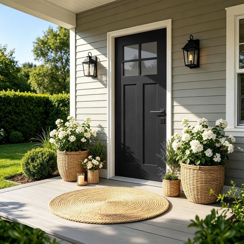36x80 black fiberglass entry - fiberglass,